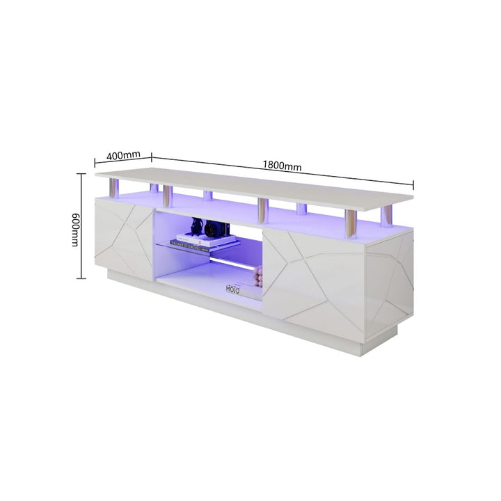 Modern Stylish High Gloss White Color TV Stand