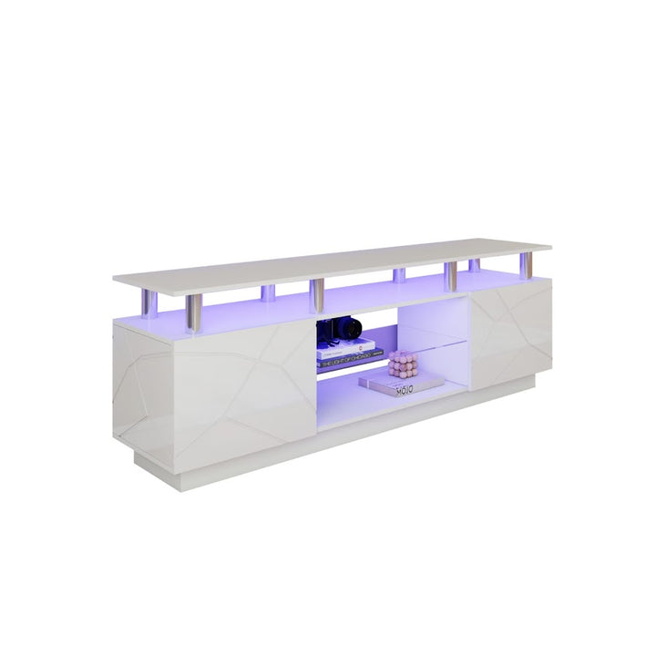Modern Stylish High Gloss White Color TV Stand