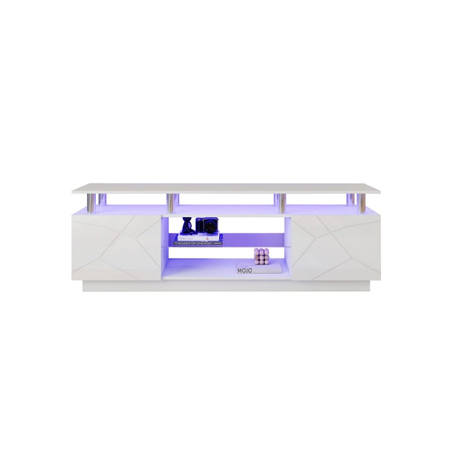 Modern Stylish High Gloss White Color TV Stand