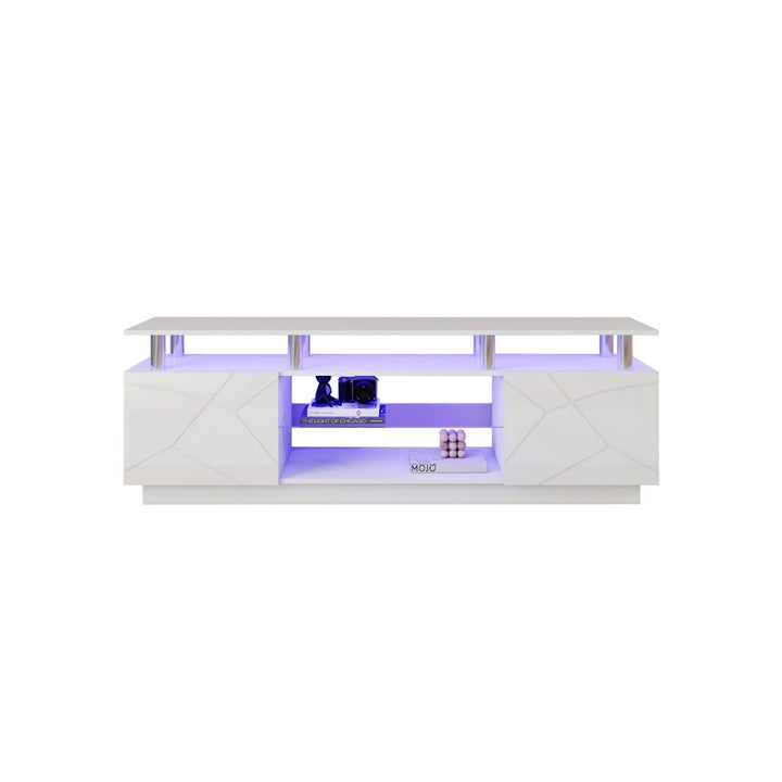 Modern Stylish High Gloss White Color TV Stand