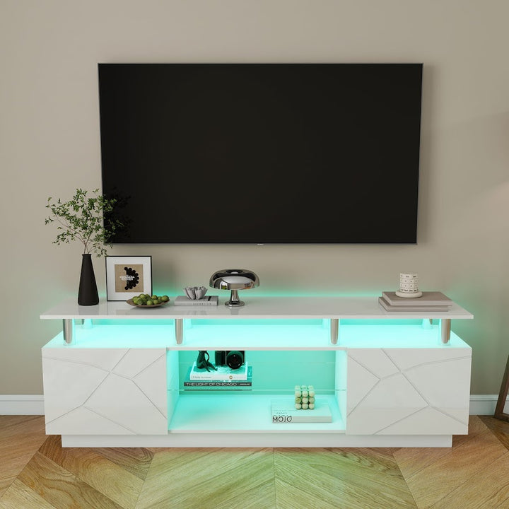 Modern Stylish High Gloss White Color TV Stand