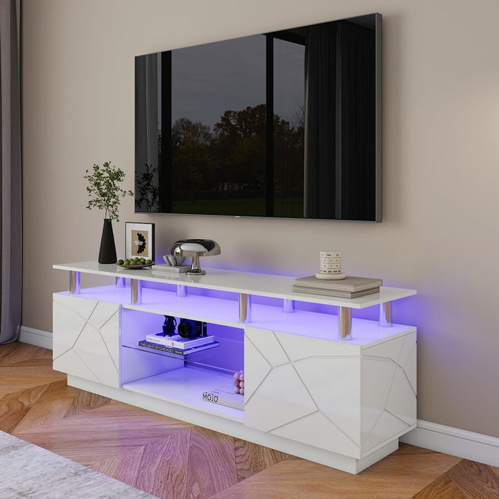 Modern Stylish High Gloss White Color TV Stand