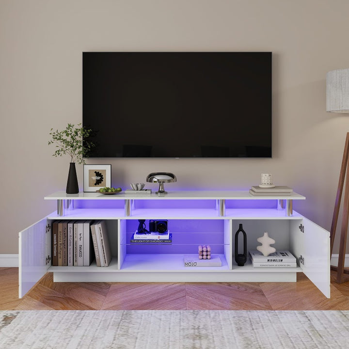 Modern Stylish High Gloss White Color TV Stand