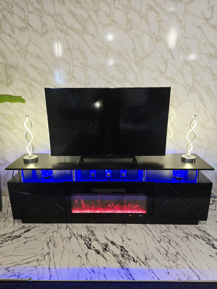 Modern Stylish High Gloss Black Color TV Stand