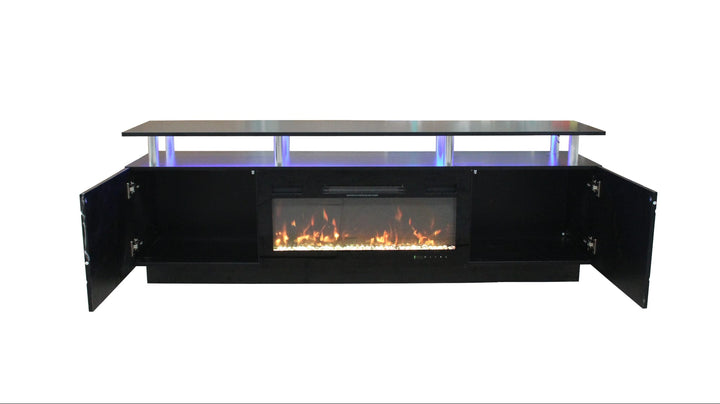 Modern Stylish High Gloss Black Color TV Stand