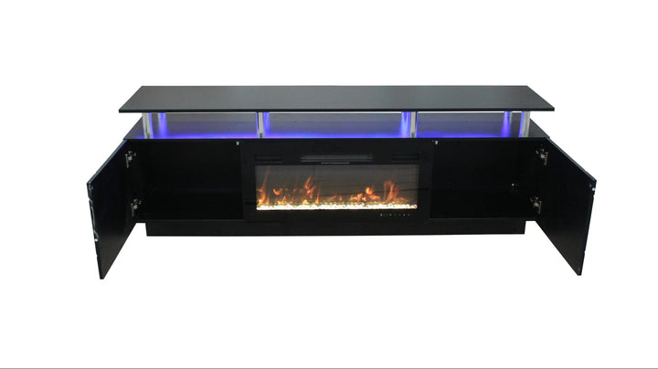 Modern Stylish High Gloss Black Color TV Stand