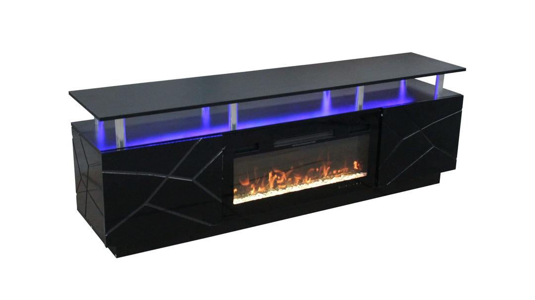 Modern Stylish High Gloss Black Color TV Stand