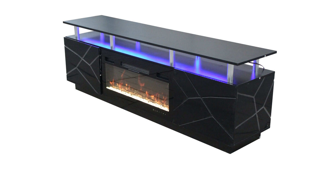 Modern Stylish High Gloss Black Color TV Stand