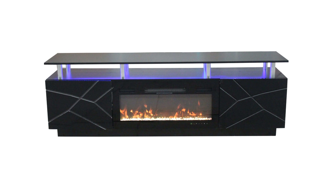 Modern Stylish High Gloss Black Color TV Stand
