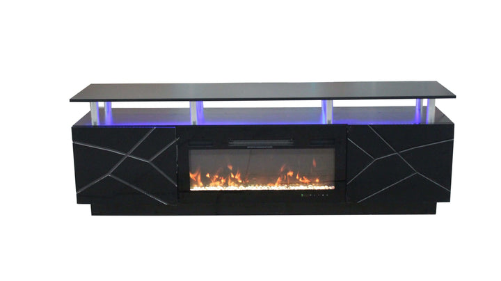 Modern Stylish High Gloss Black Color TV Stand
