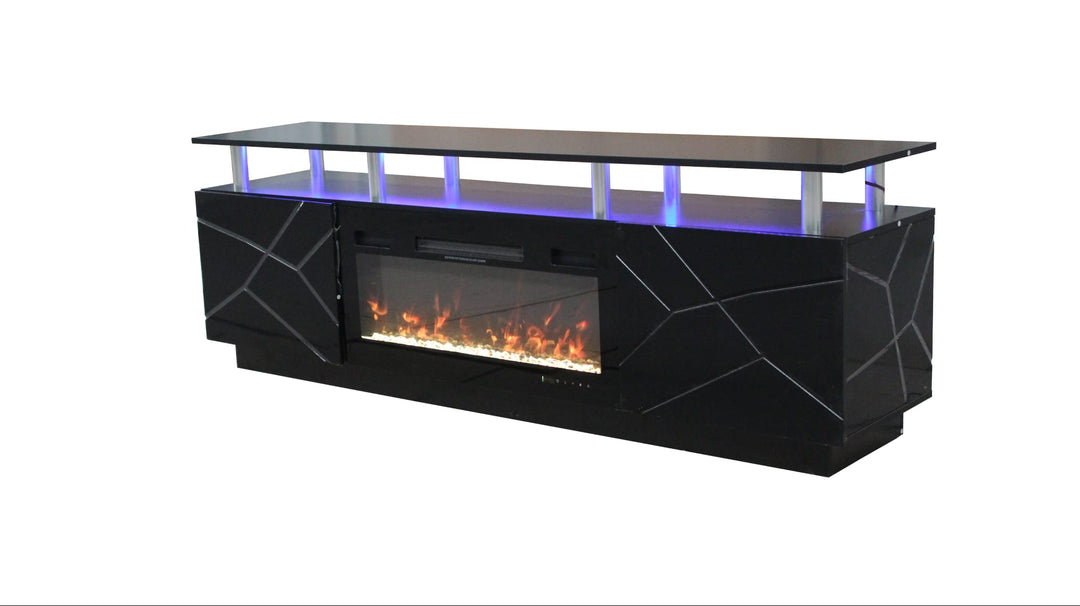 Modern Stylish High Gloss Black Color TV Stand