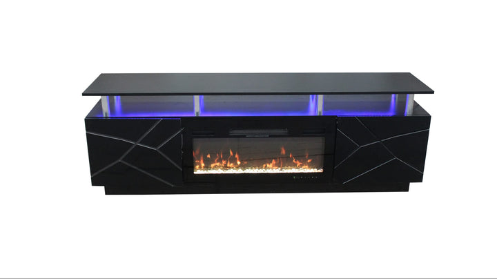 Modern Stylish High Gloss Black Color TV Stand