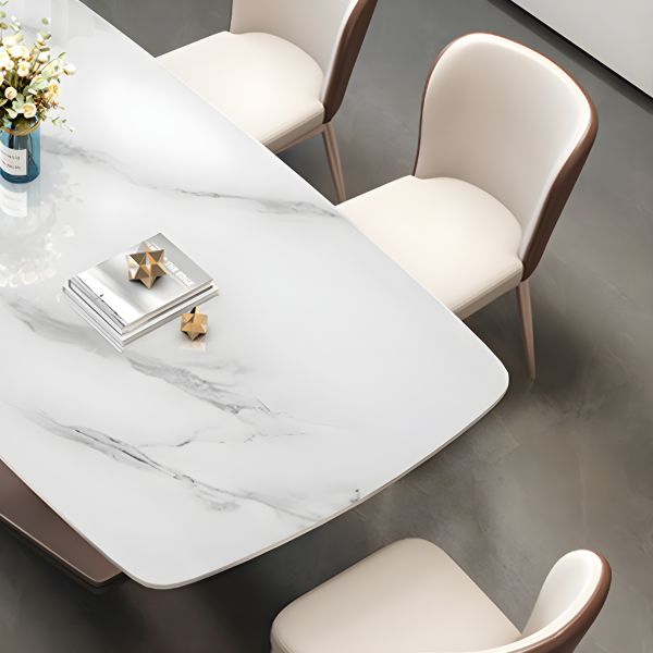 Rose Gold Metal X-Shapped Base Dining Table