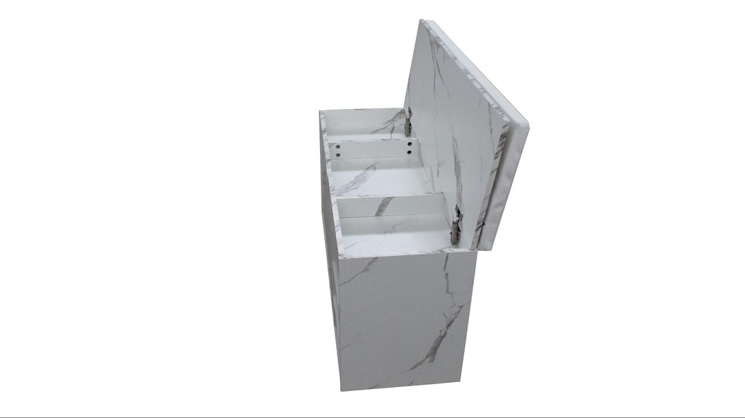 Premium Marble-Style Entryway Shoe Rack Bench with Ample Storage