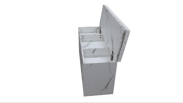 Premium Marble-Style Entryway Shoe Rack Bench with Ample Storage